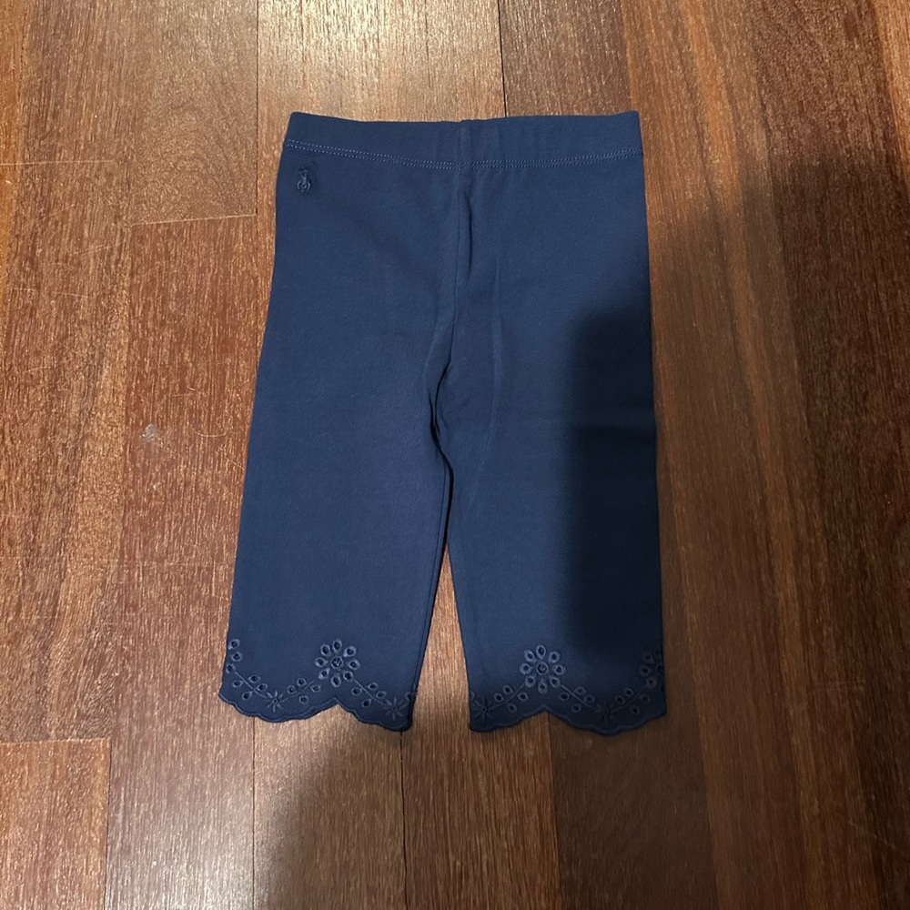 Ralph Lauren baby girl navy leggings with detail NWT sizes 12 mo and 18 mo